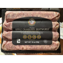 美國 (冇亞硝酸鹽）Berkwood Farms Berkshire「純種極黑豚蘋果小紅莓肉腸 」